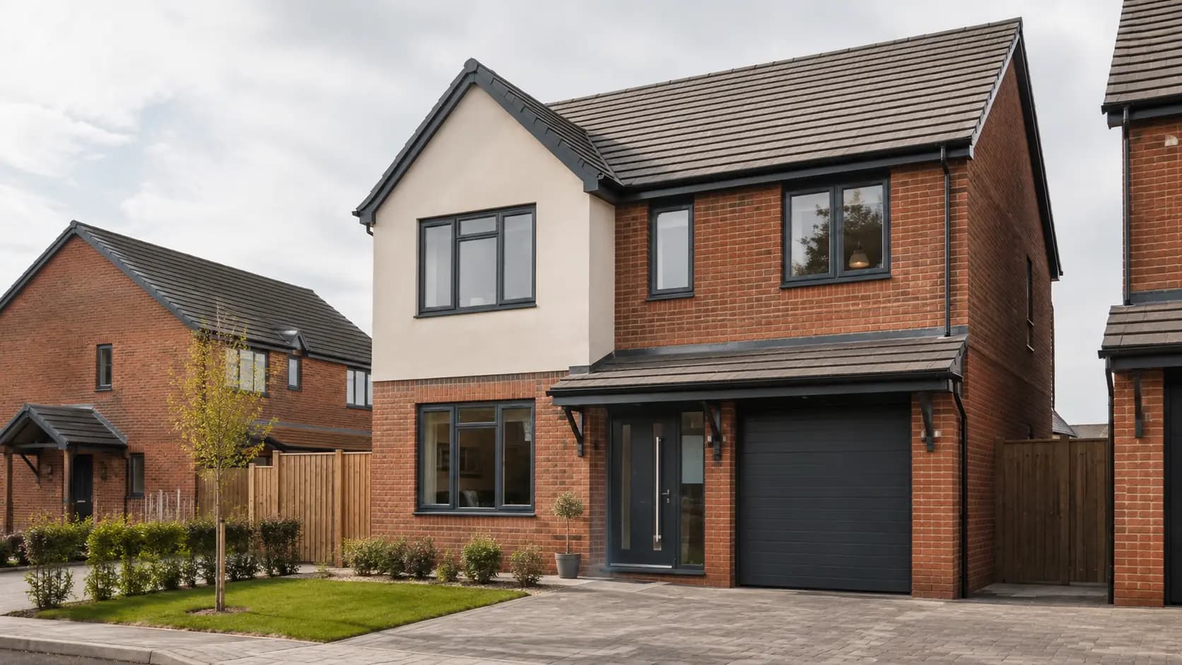 Exterior of a modern detached new-build home